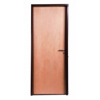 Puerta placa, marco de chapa de 18/ Marco de madera de pino