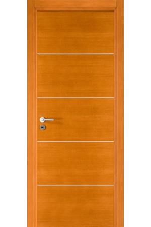 Puerta placa cedro, marco de madera macizo con insertos de aluminio 